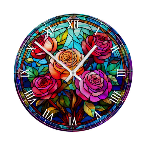 Roses Suncatcher Effect Clock
